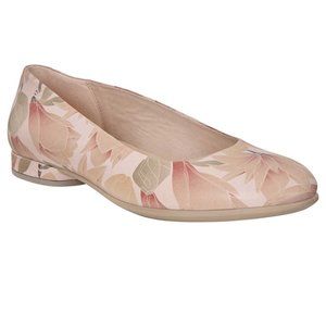 ECCO Floral Leather Anine Ballet Flat Shoes 7